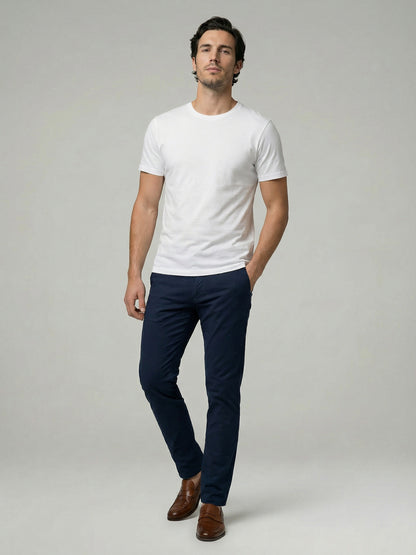 Celio Mens White Solid Slim Fit Cotton T-Shirts