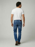 Celio Mens Blue Solid Slim Fit Cotton Jeans