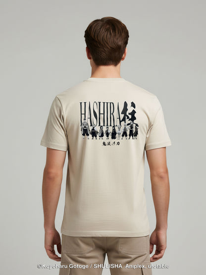 Celio Men Beige Printed Regular Cotton Demon Slayer T-Shirt