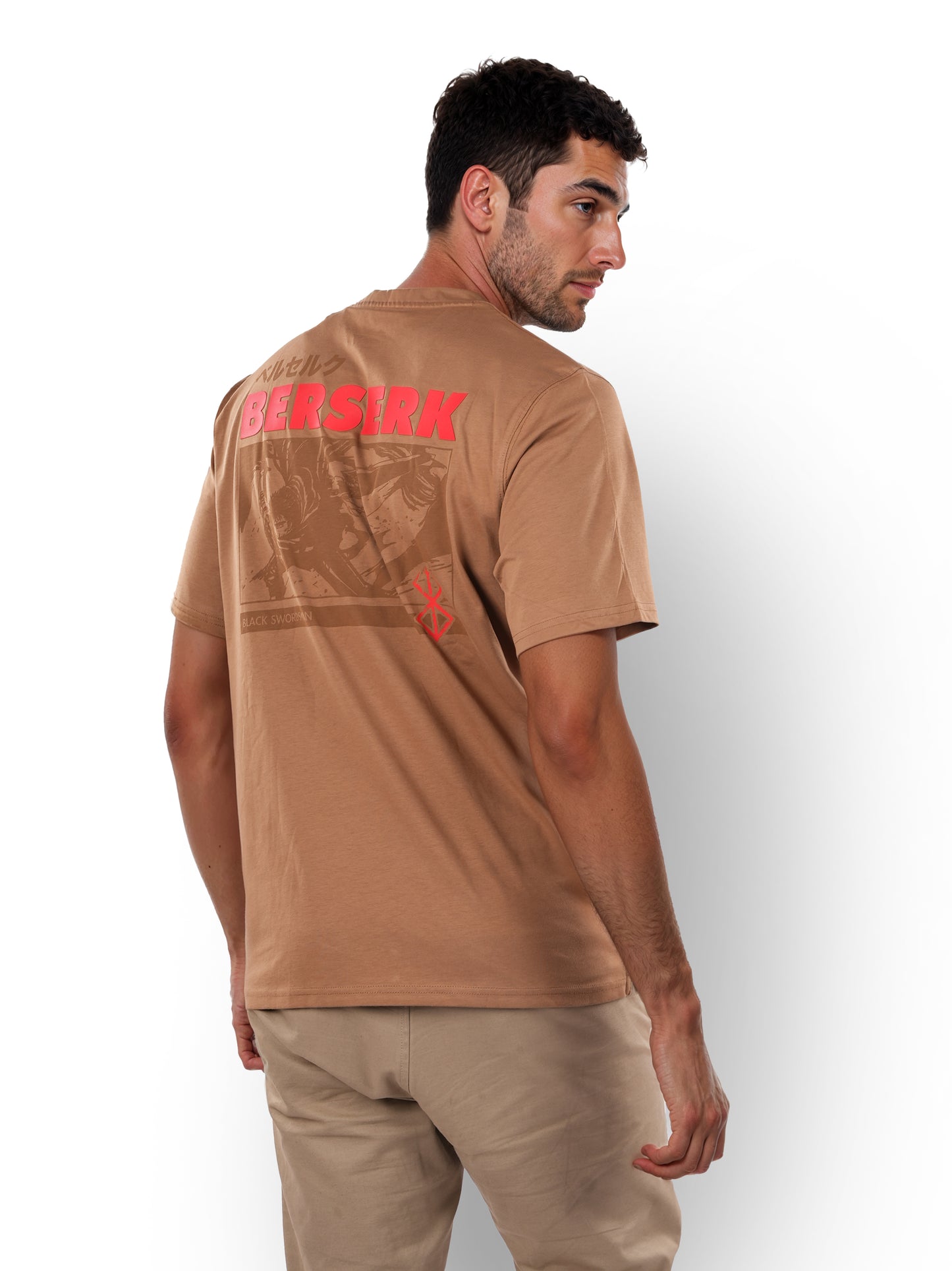 Berserk - Brown Printed Cotton T-shirt