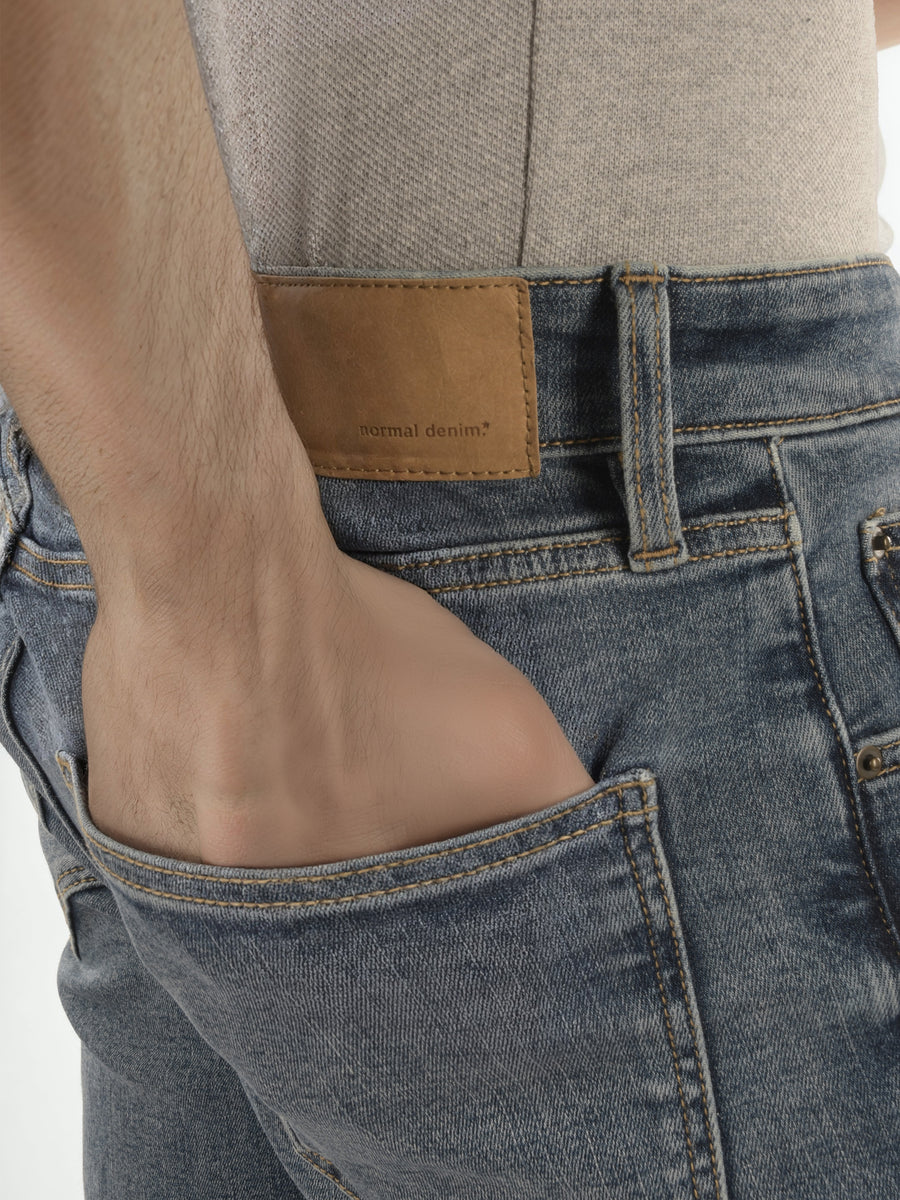 Celio* Solid Cotton Blue Regular Fit Men Jeans