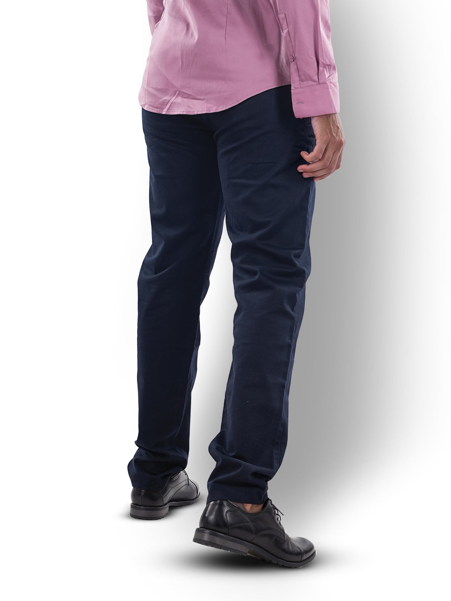 Navy Blue Straight Fit Trousers