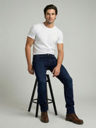 Celio Mens Blue Dobby Slim Fit Cotton Jeans