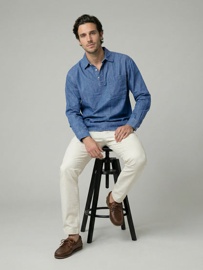 Celio Mens Blue Twill Regular Fit Cotton Shirts