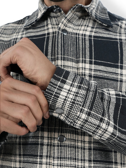 Black Checks Cotton Shirt