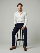 Celio Mens Navy Knit Slim Fit Cotton Casual Trouser