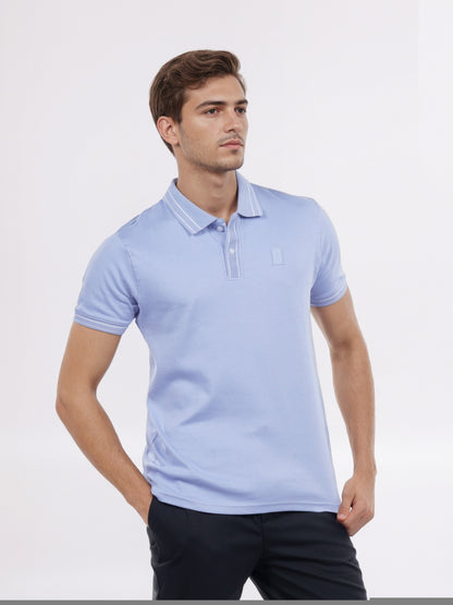 Celio* Men Lavender Solid Regular Fit Cotton T-Shirt