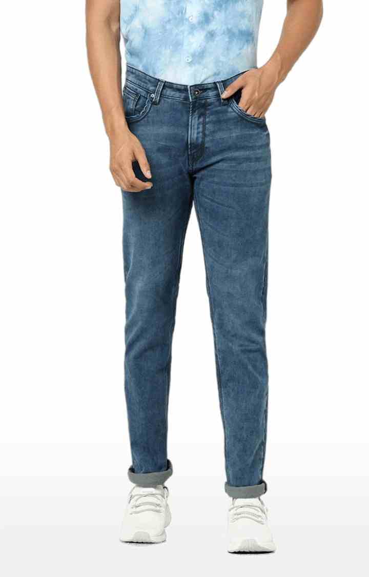 Blue Straight Slim Fit Jeans