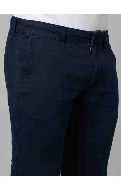 Navy Blue Regular Fit Trousers