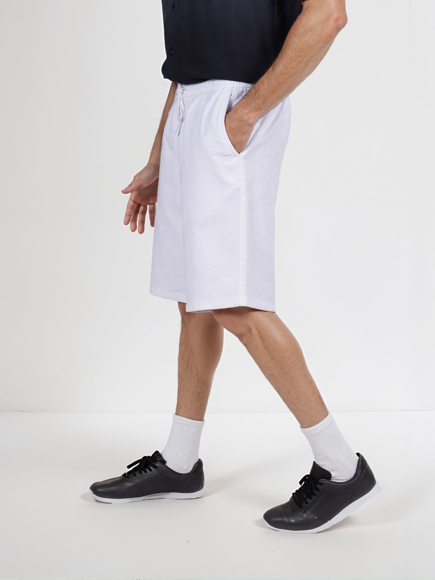 Celio* Cotton Regular Fit White Bermuda