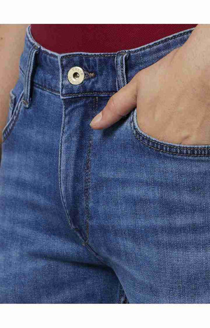 Blue Straight Slim Fit Soft Touch Jeans