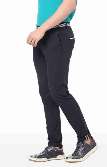 Navy Blue Regular Fit Trousers