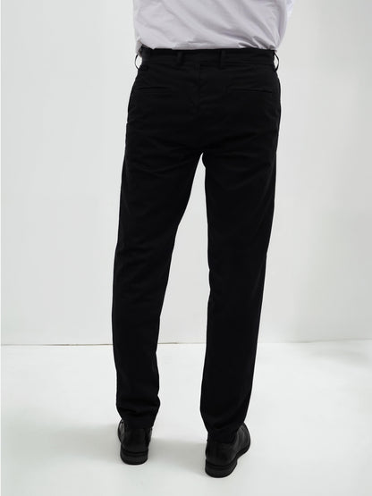 Black Straight Fit Trousers