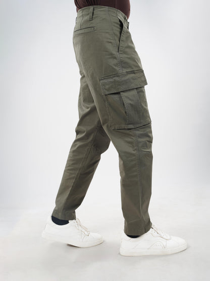 Green Straight Fit Cargos