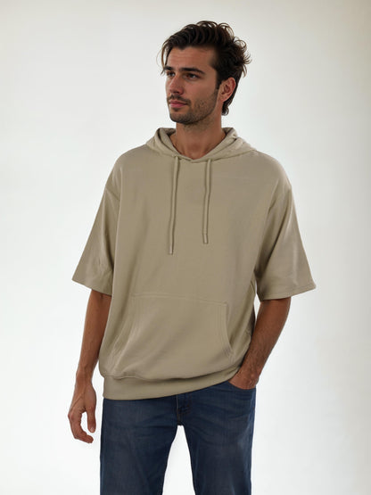 Green Solid Cotton Sweatshirt