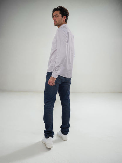 White Solid Cotton Shirt