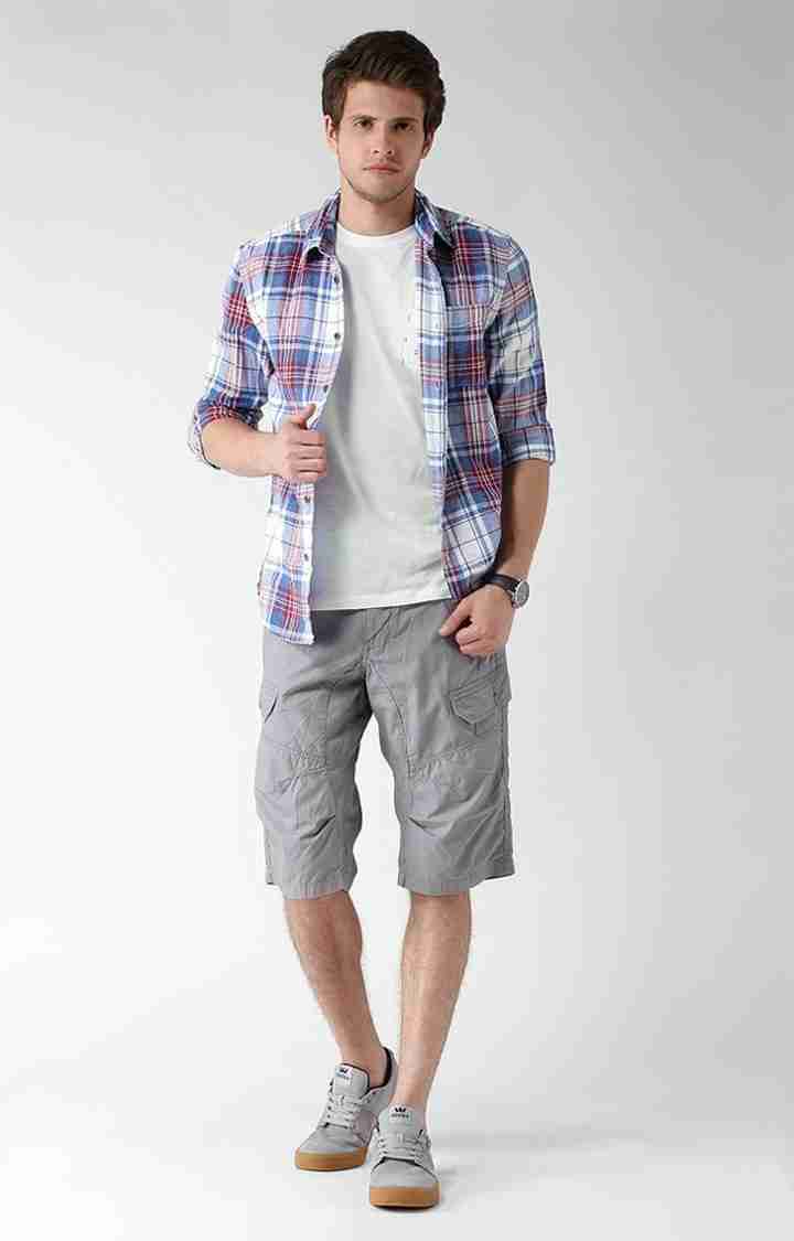 Grey Regular Fit Shorts