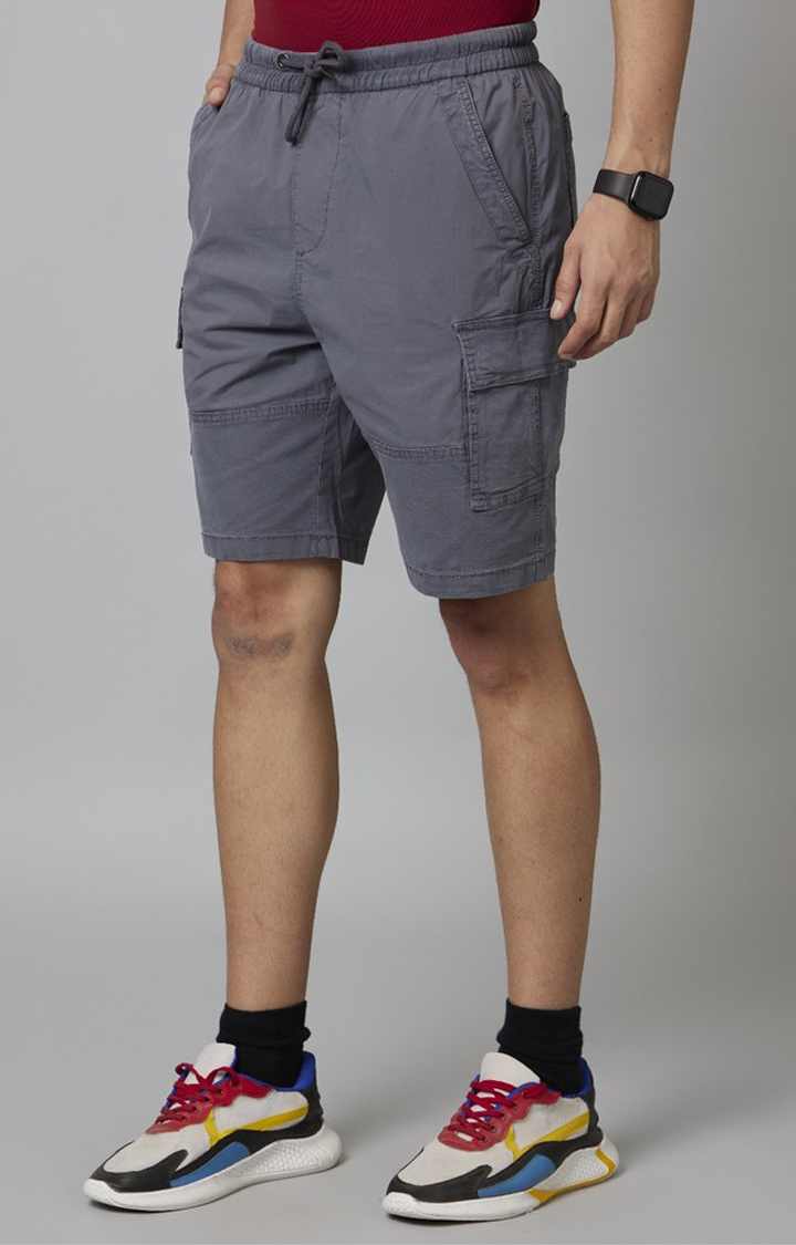 Grey Regular Fit Shorts