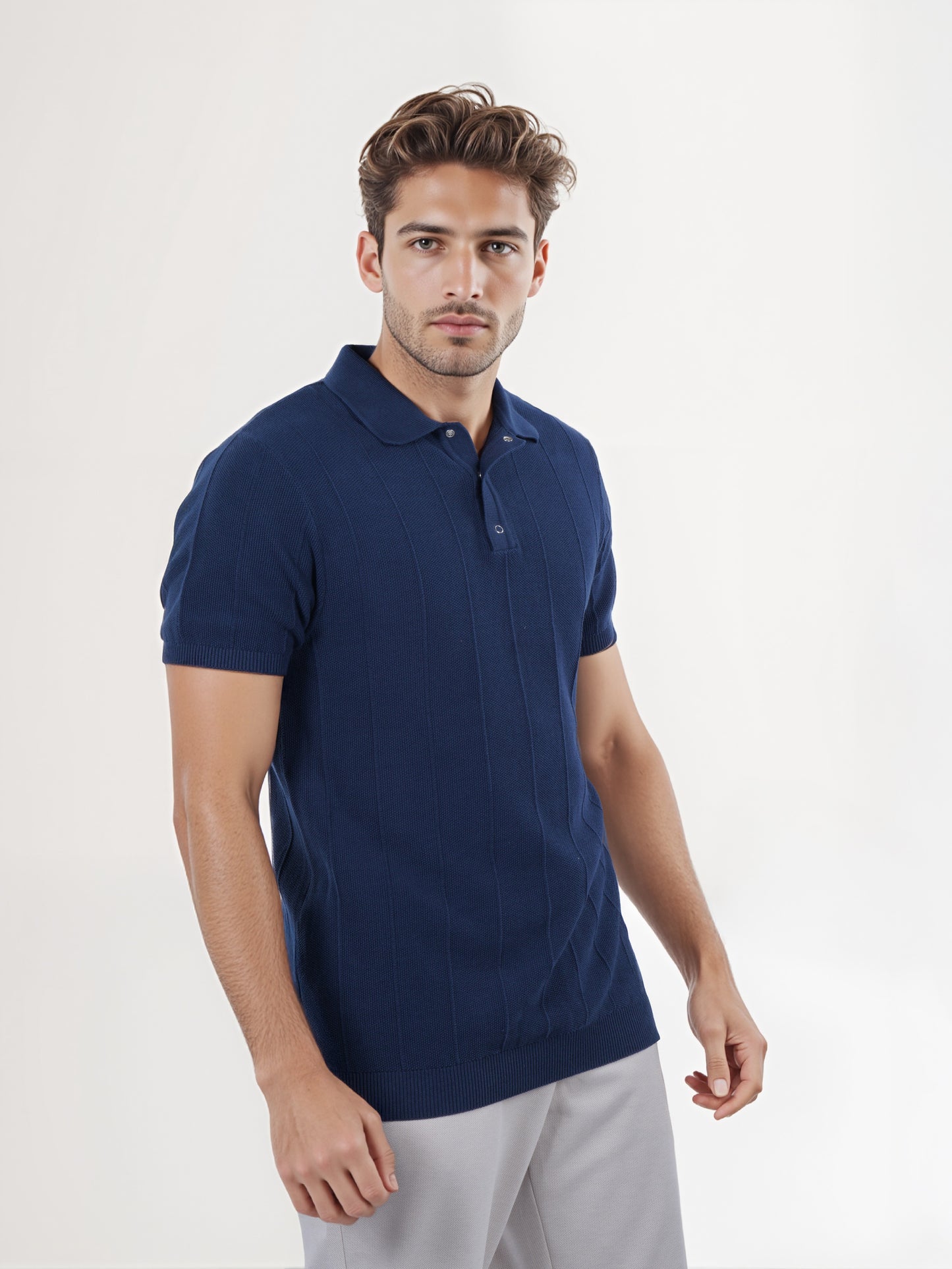 Celio* Men Blue Solid Regular Fit Cotton T-Shirt