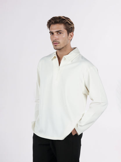 Celio* Men Cream Solid Regular Fit Polyester Shirts