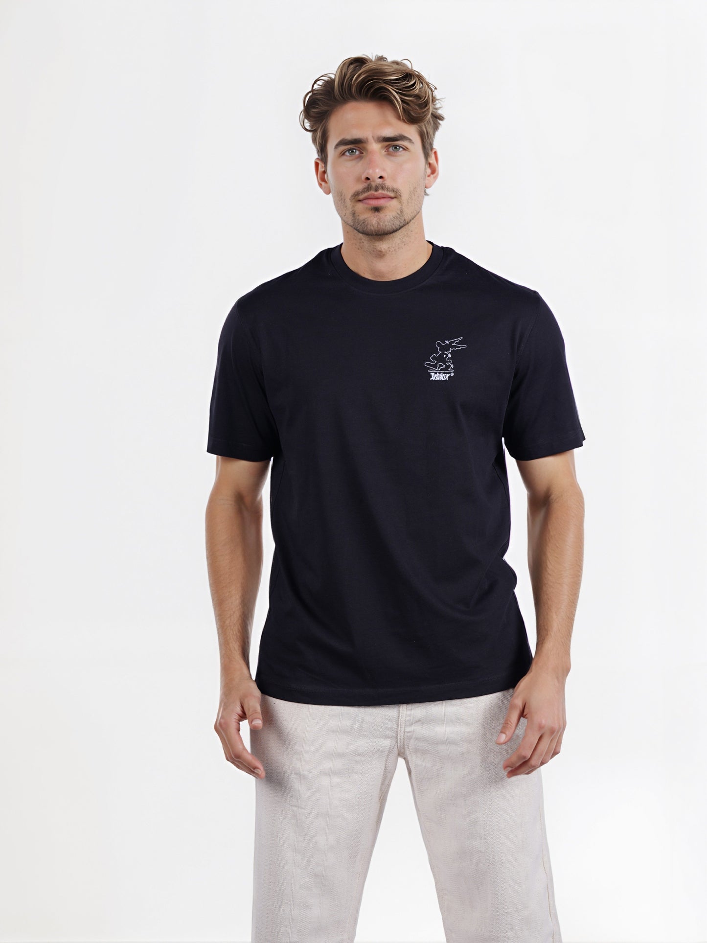 Celio* Men Black Solid Boxy Fit Cotton Tshirt