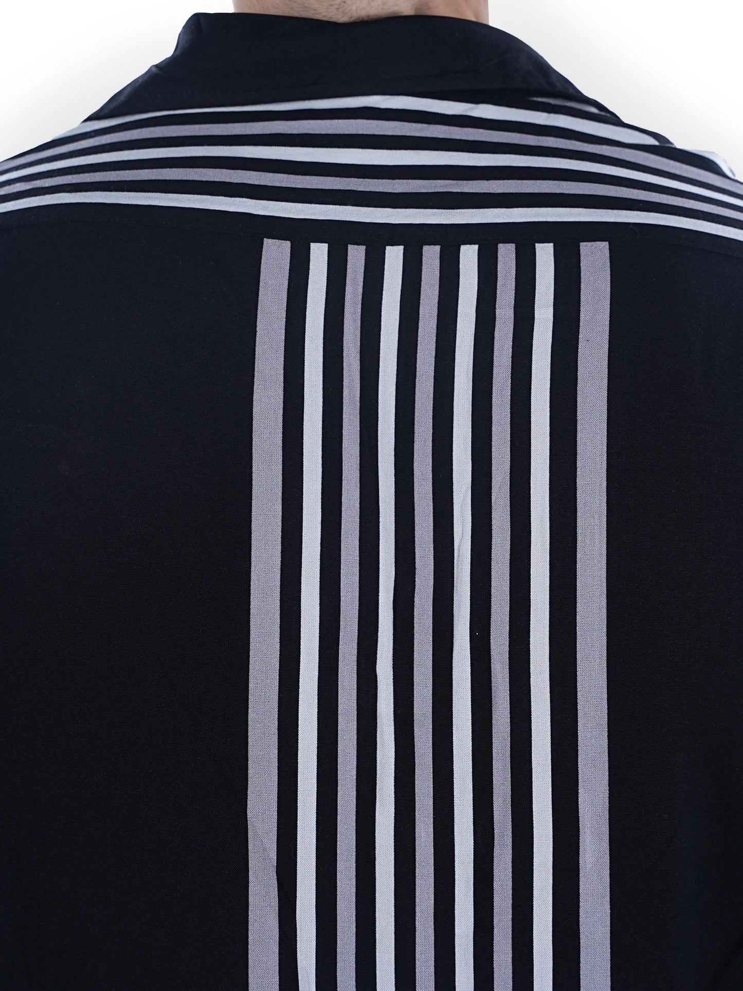 Black Striped Viscose Shirt