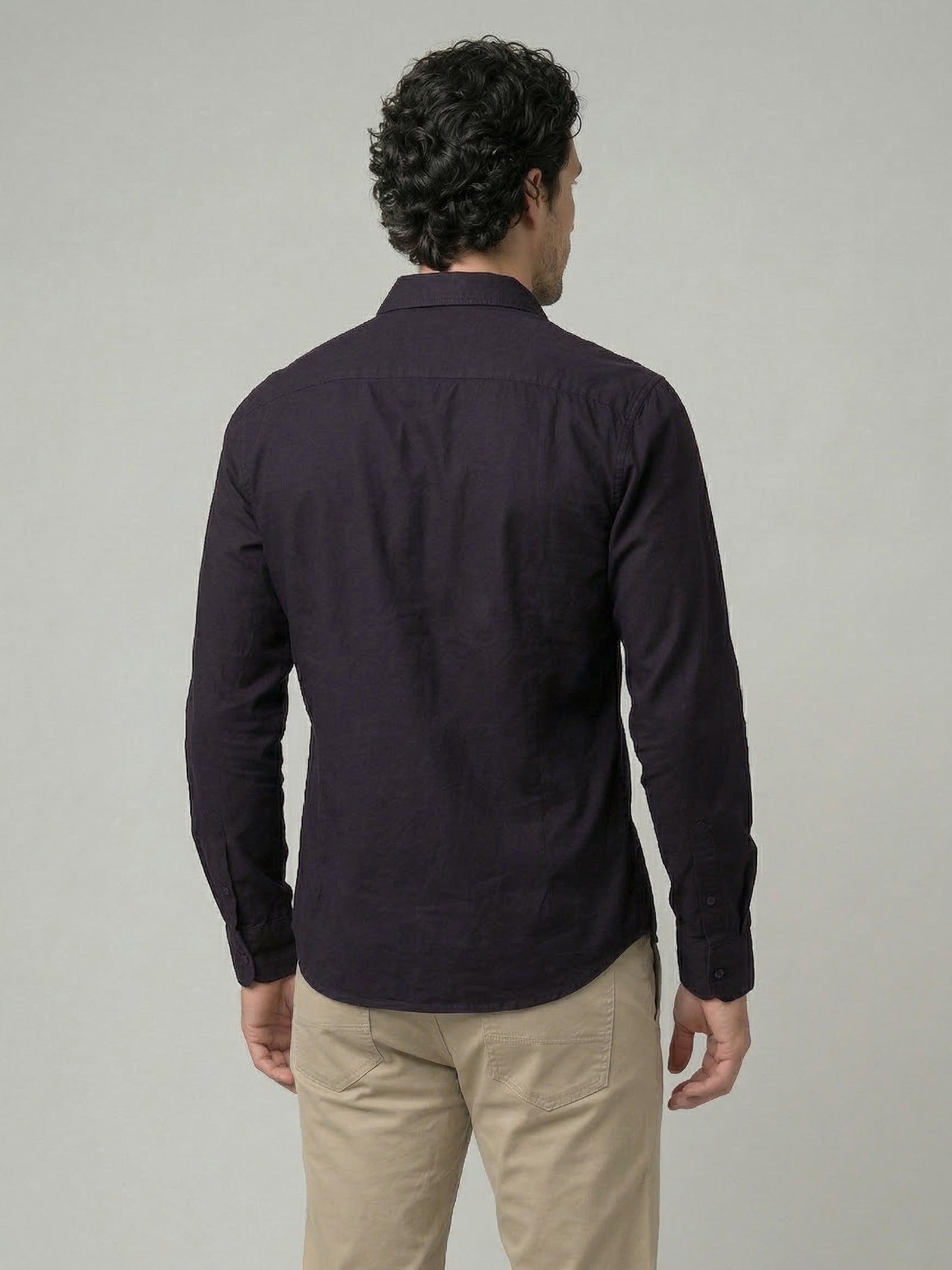 Celio Mens Brown Solid Regular Fit Cotton Shirts