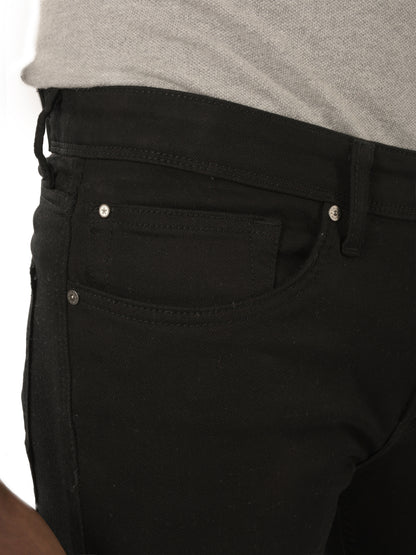 Black Straight Slim Fit Stay Dark Jeans