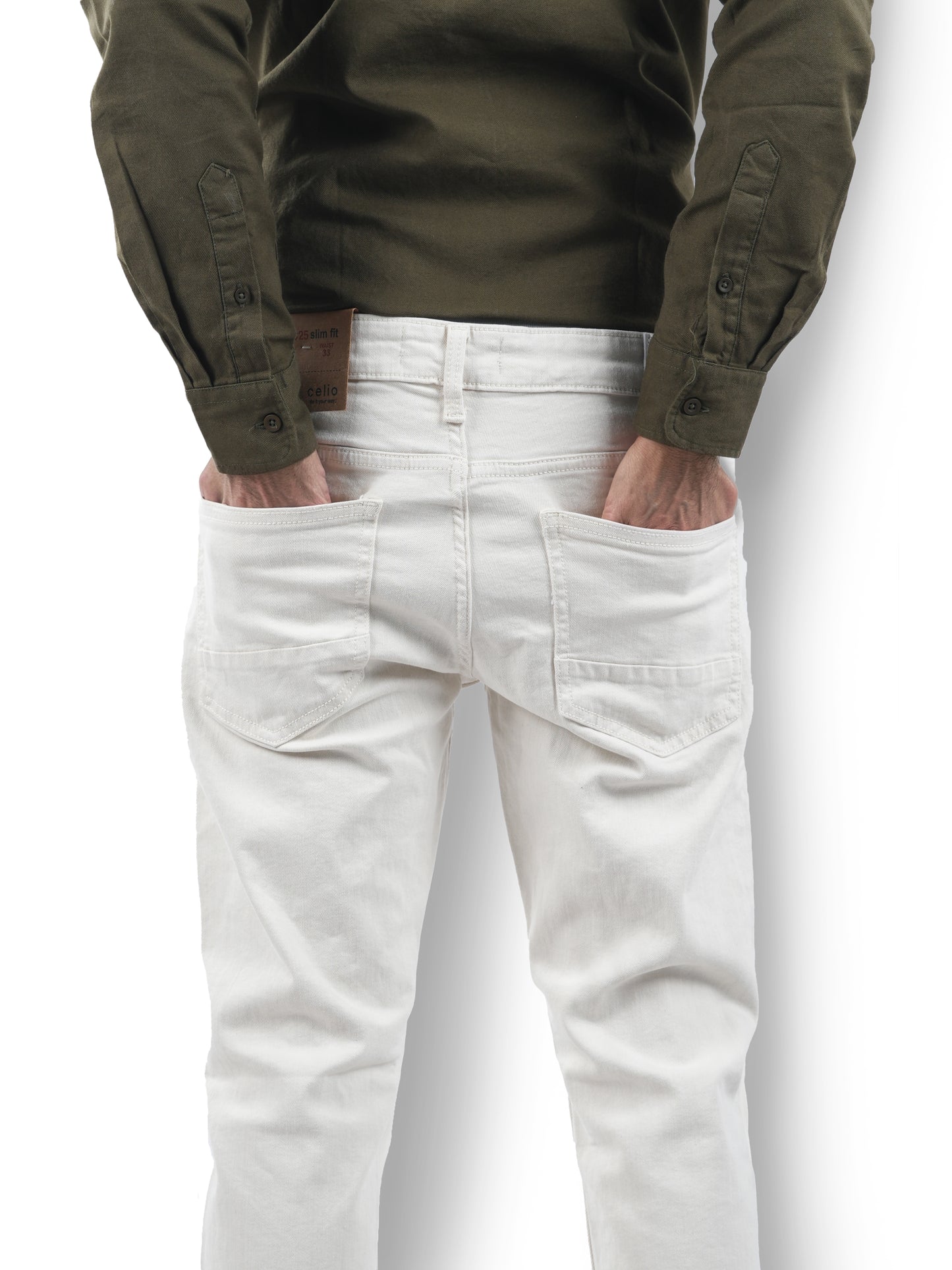 White Slim Fit Jeans