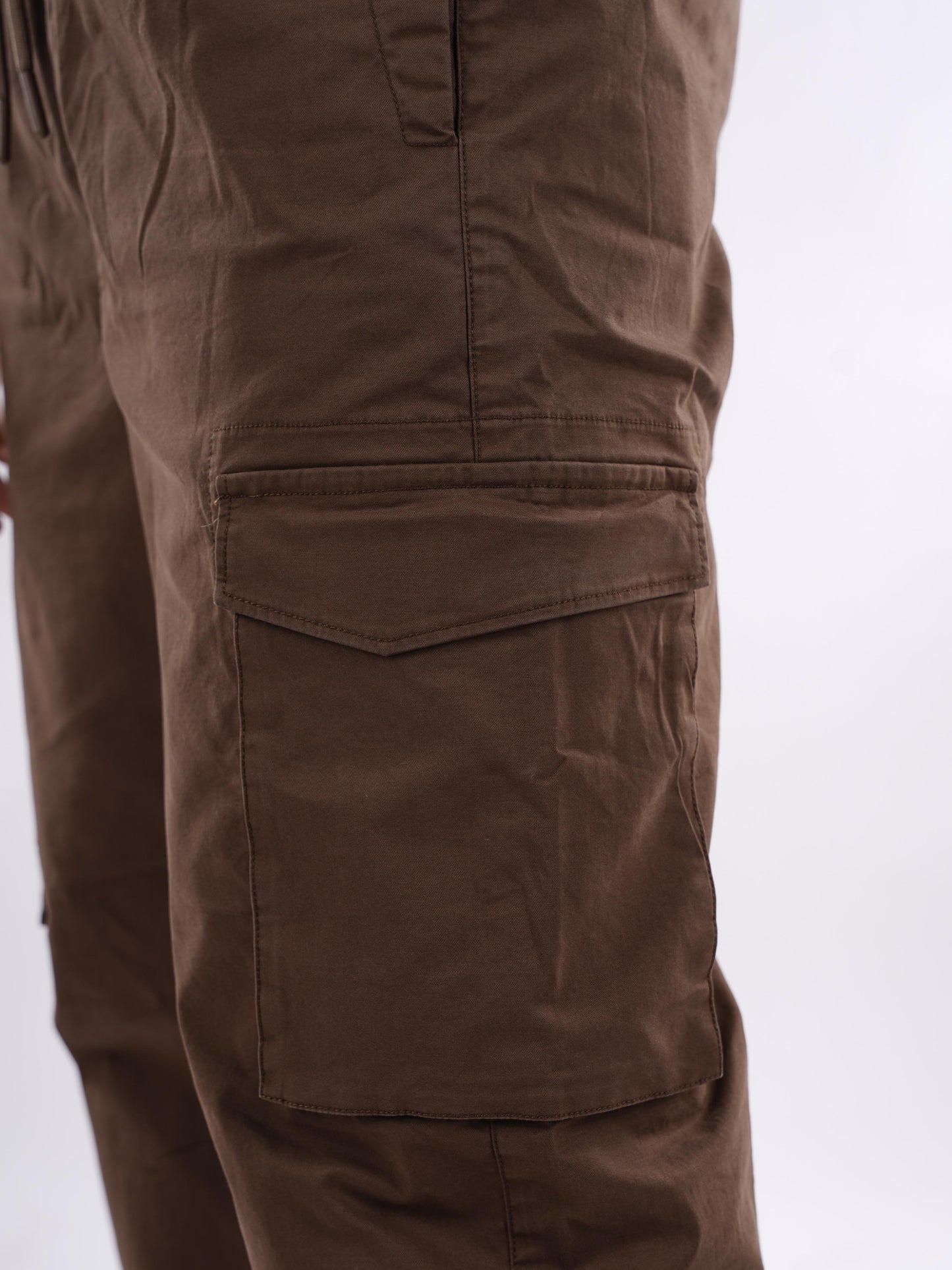 Brown Straight Fit Cargos