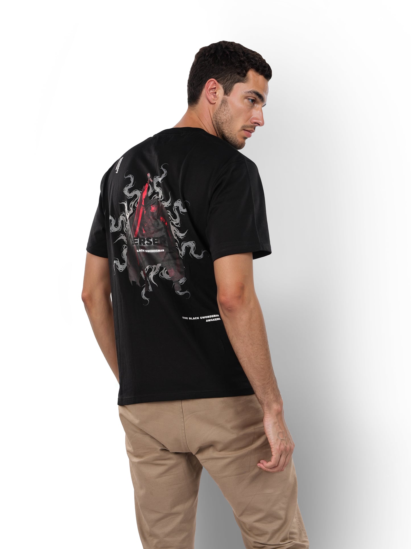 Berserk - Black Printed Cotton T-shirt