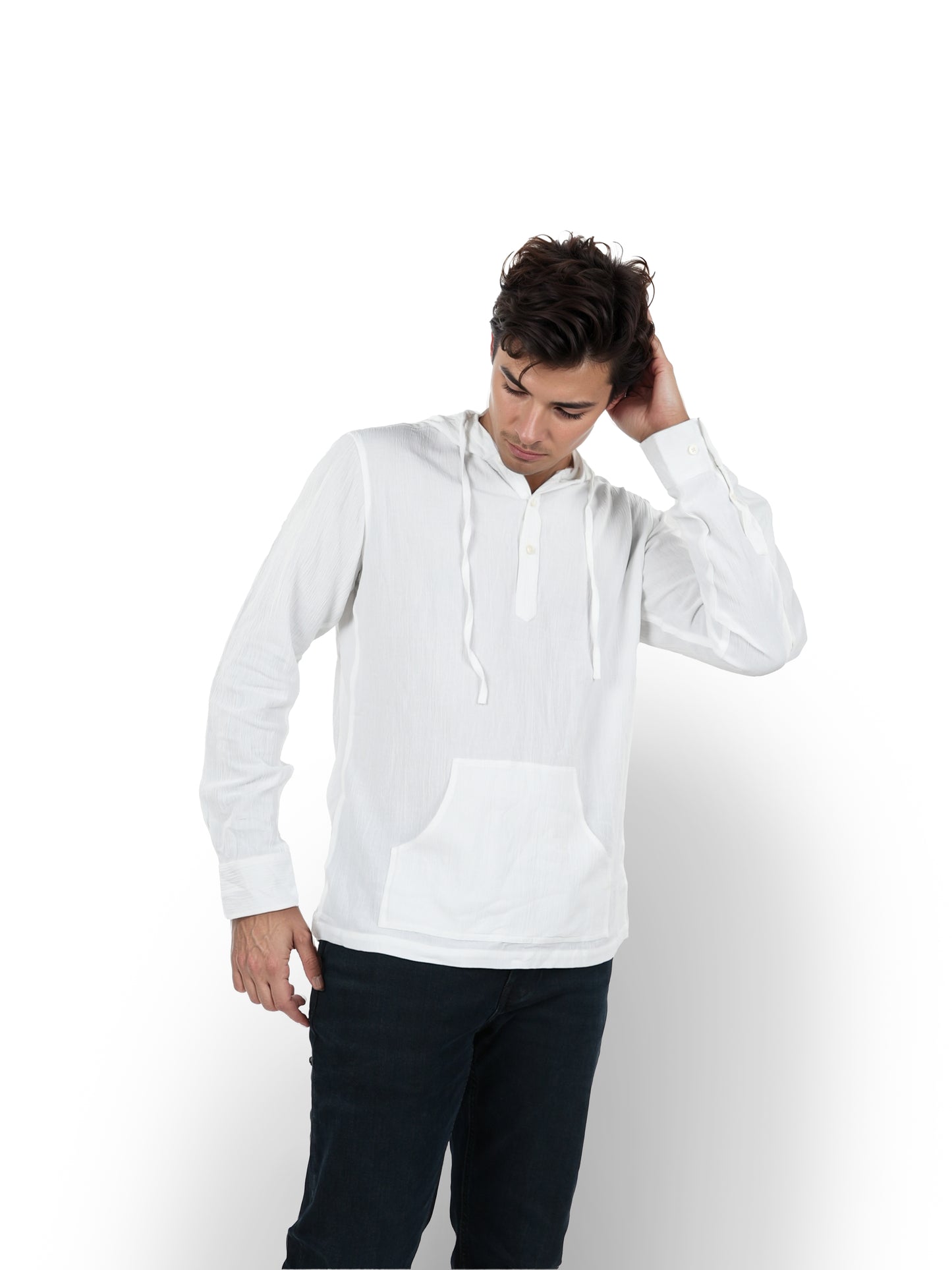 White Solid Cotton Shirt