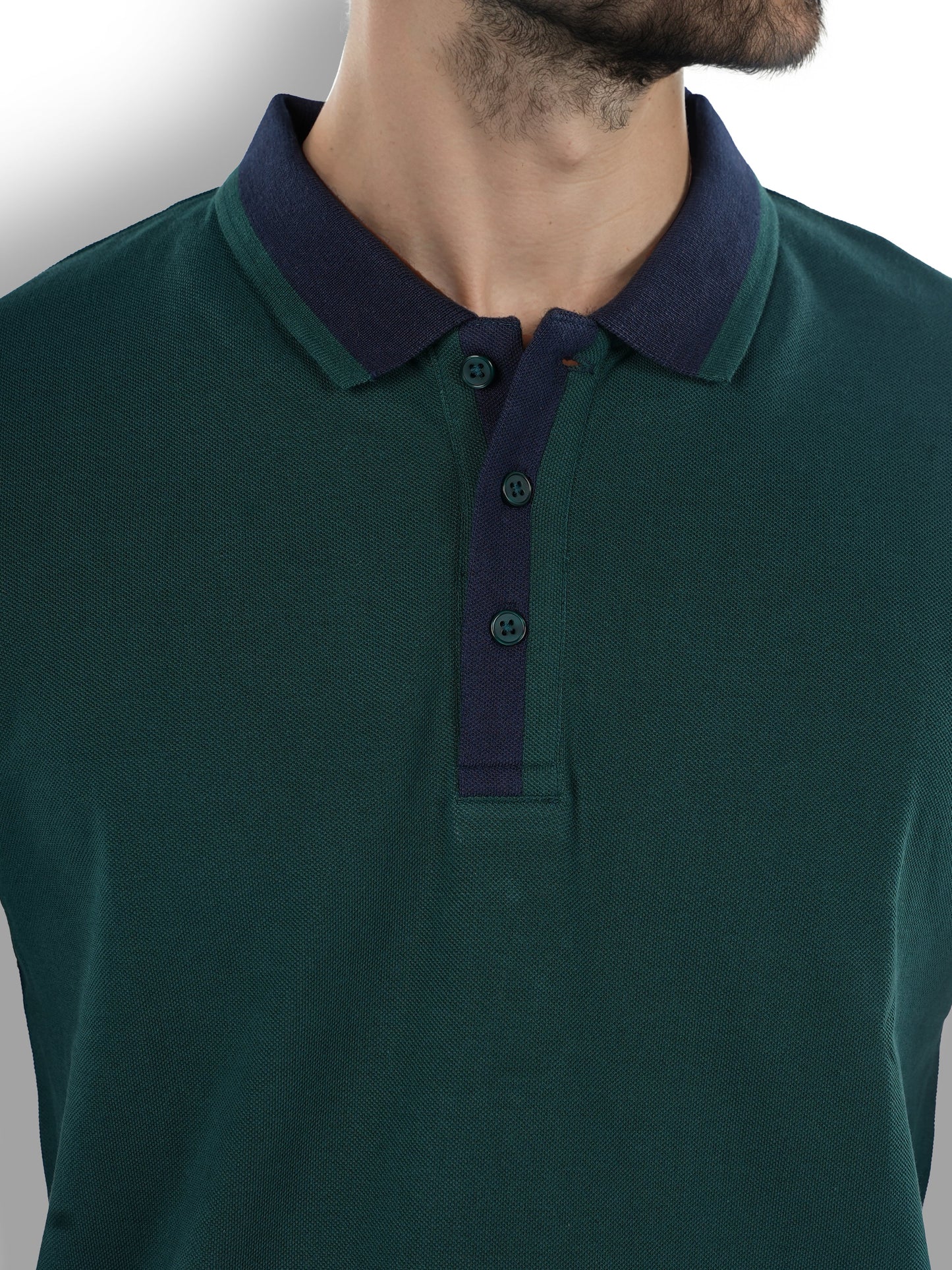 Green Solid Cotton T-Shirt