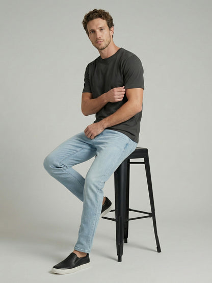 Celio Mens Grey Solid Slim Fit Cotton T-Shirts