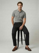 Celio Mens Black Knit Slim Fit Cotton Casual Trouser