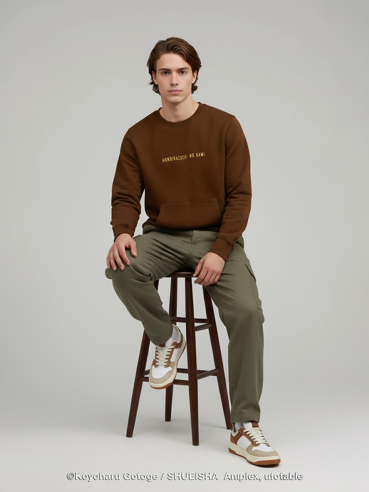 Celio Men Brown Printed Casual Cotton Demon Slayer Sweatshirt
