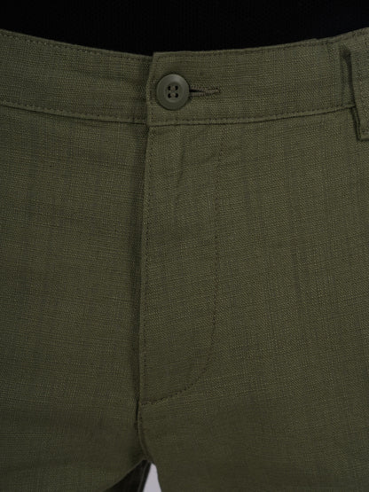 Green Regular Fit Trousers