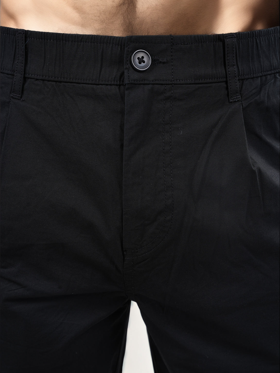 Black Straight Fit Cargos