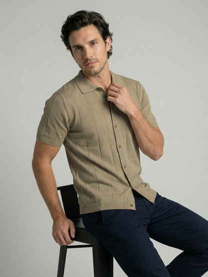 Celio Mens Beige Solid Regular Fit Cotton T-Shirts