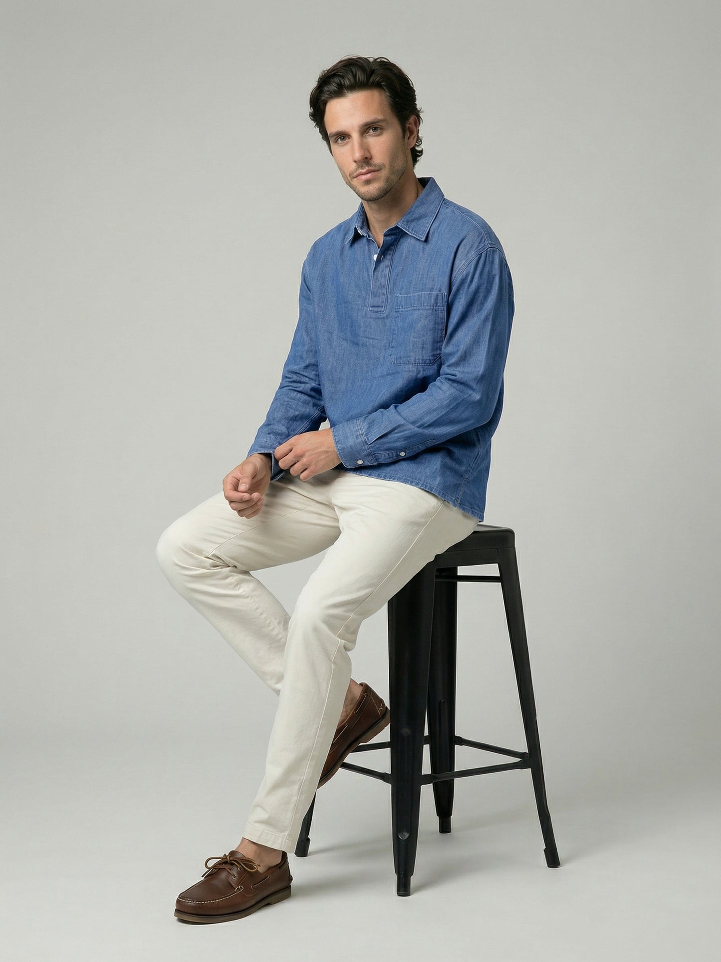 Celio Mens Blue Twill Regular Fit Cotton Shirts