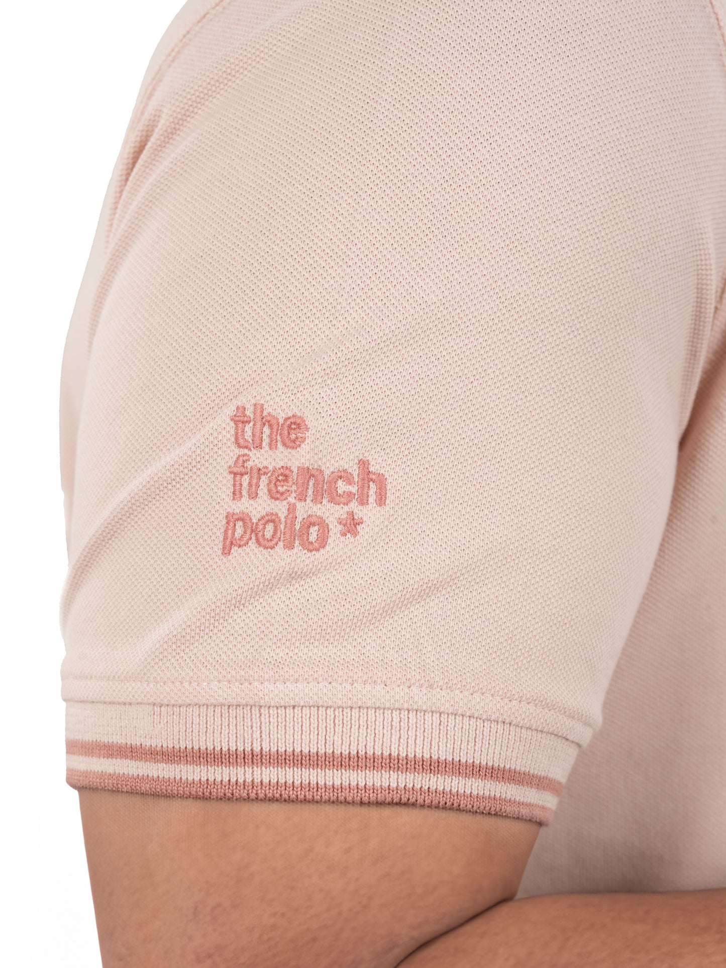 Pink Solid Cotton Polo