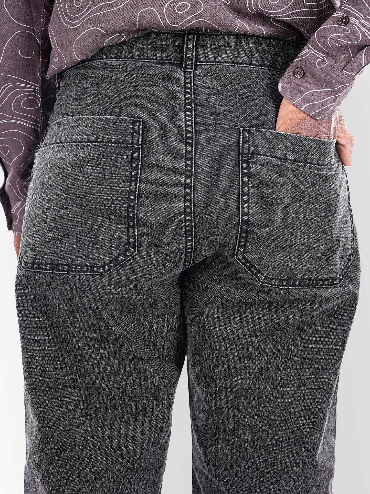 Grey Loose Fit Trousers