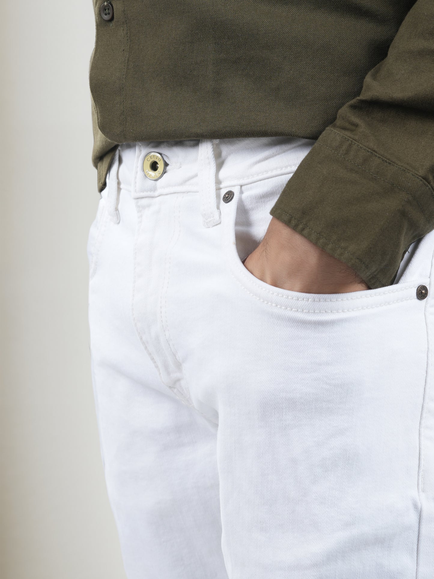 White Slim Fit Jeans