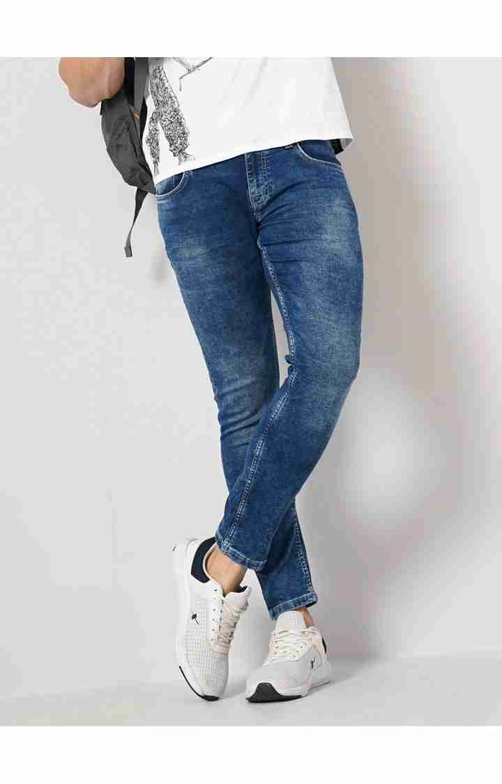 Blue Skinny Ankle Length Jeans