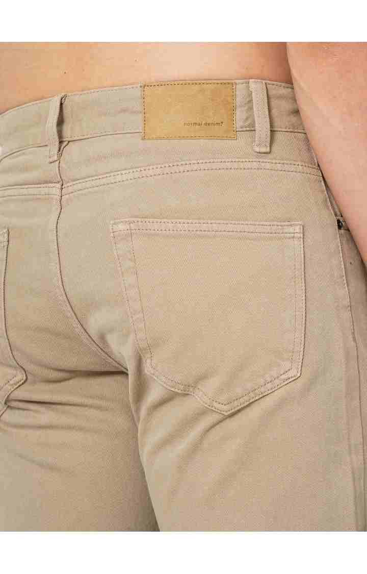 Beige Regular Fit Jeans