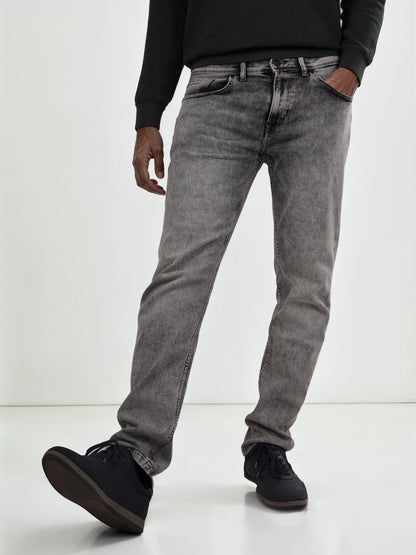 Grey Straight Fit Jeans