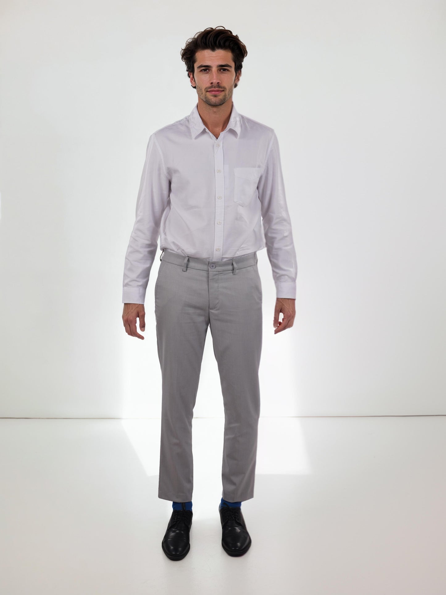 Grey Slim Fit Trousers