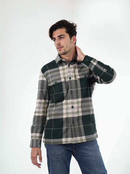 Green Checks Cotton Shirt