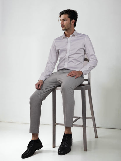 Grey Regular Fit Trousers