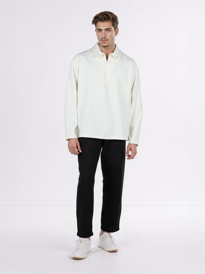 Celio* Men Cream Solid Regular Fit Polyester Shirts